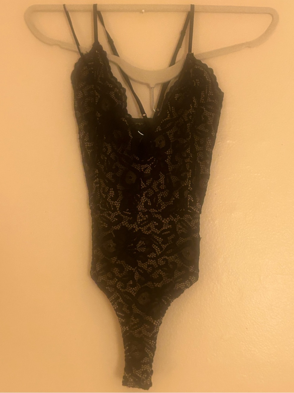 Windsor Black Lace Strappy Bodysuit